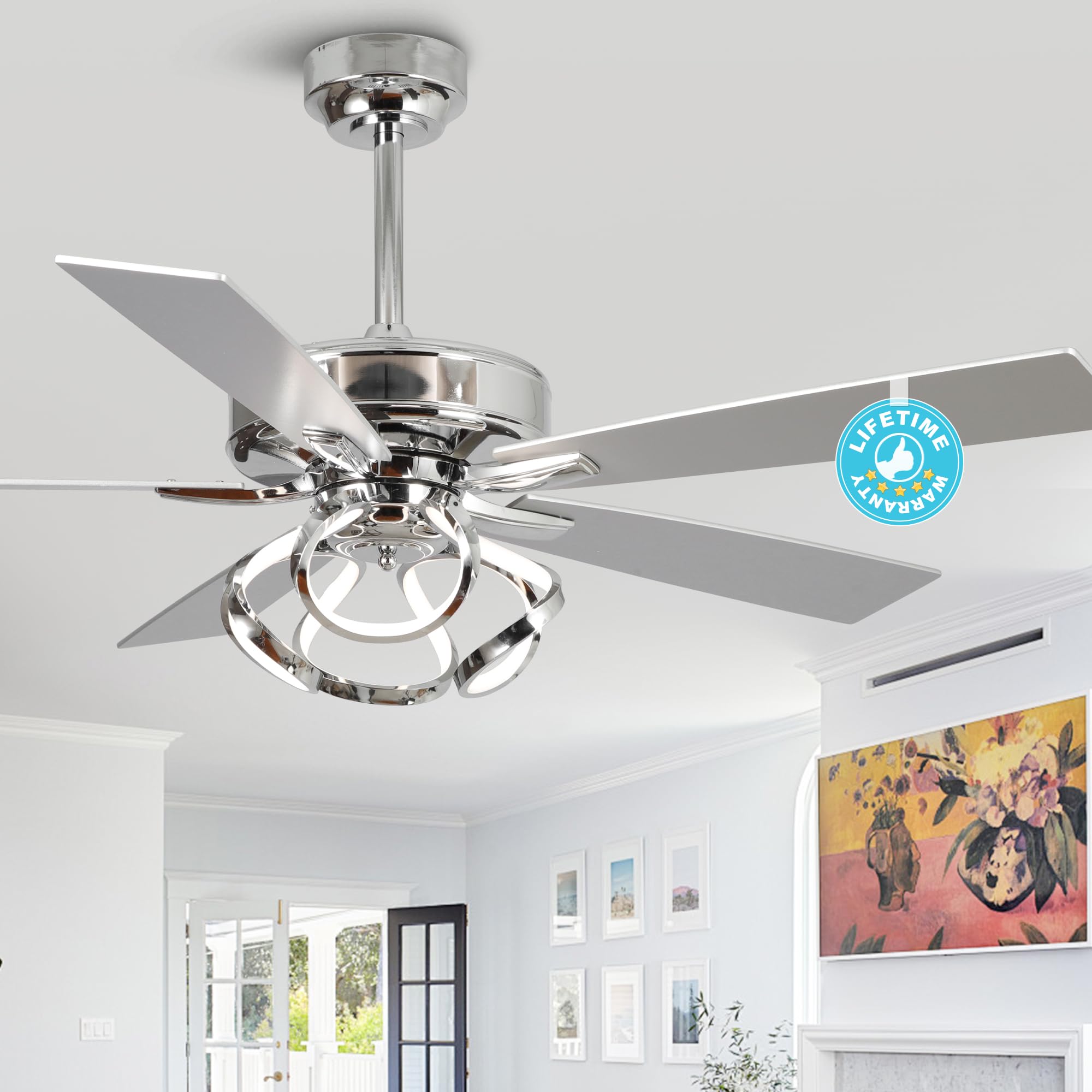 maaaachanroom:) Parrot Uncle Ceiling Fans with Lights and Remote, 52 Inch